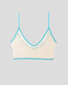 BASERANGE 25 Early Spring French Lace MUSIAL Bra/Panty Series BAS-BRMU-LA-SP25-UNDYED(TURQUOISE) UNDYED BRMU